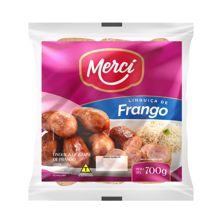 Linguiça de Frango Cong 700g - Mercí